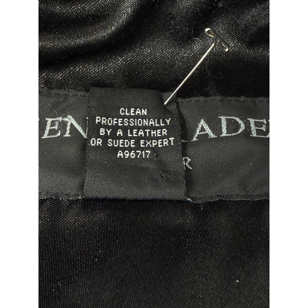 Centigrade Leather Jacket Medium Black Button Fro… - image 8